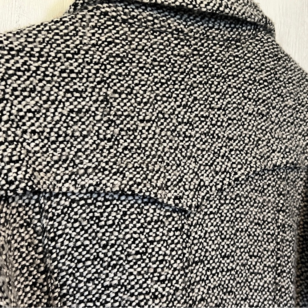 Sz L Women’s Worthington Houndstooth fall/winter belted 3/4 length coat - Picture 5 of 12